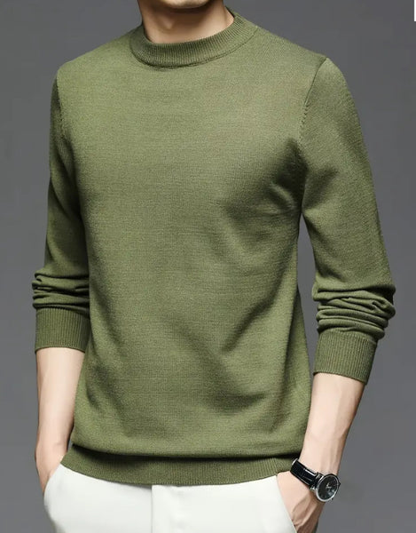Maryam’s Essential Men Warm Knit High Neck Long Sleeves Sweater