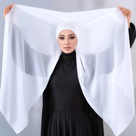 Maryam's Essential Instant Premium Chiffon Hijab with Cap