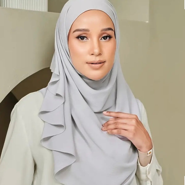 Maryam's Diamond Style Plain Premium Chiffon Scarf/Hijab