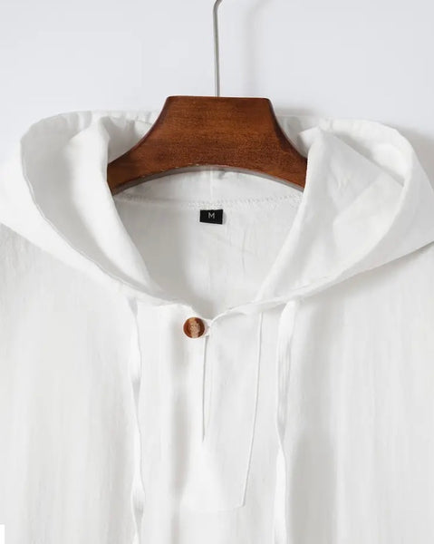 Maryam’s Essential Breathable Hood Drawstring Sleeveless Cotton Linen Top Tank