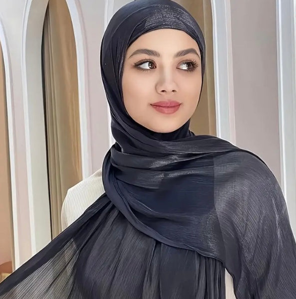 Maryam’s Essential Shimmer Shayla Thin Chiffon Hijabs/Scarves