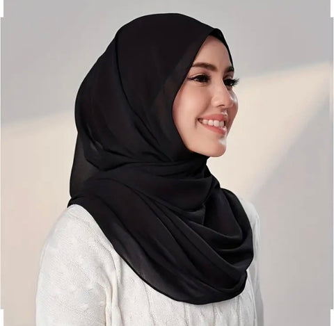 Maryam’s Essential Plain Premium Chiffon Scarves/Hijabs