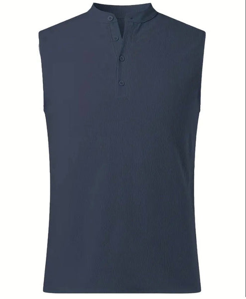 Maryam’s Essential Breathable Button Sleeveless Cotton Top Tank