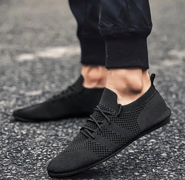 Maryam’s Essential Men’s Woven Knit Lace-Up Anti-Skid Rubber Sole Shoes