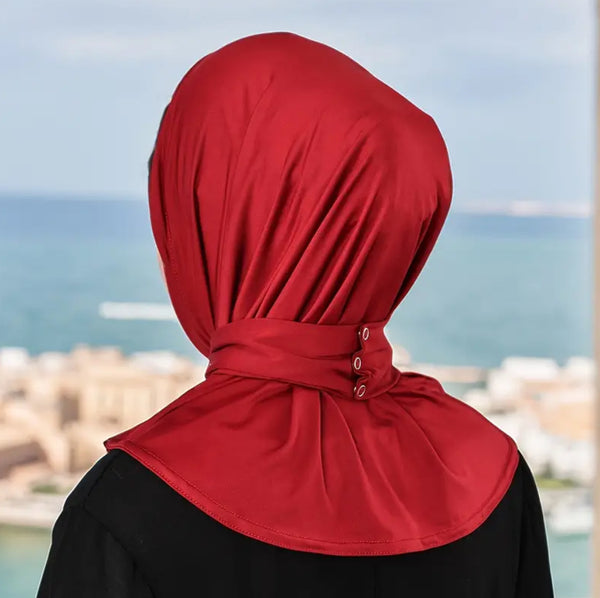 Maryam’s Essential Instant Elastic Dual Back Snap Button Tie HeadScarf