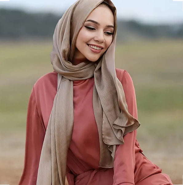 Maryam's Essential Premium Plain Satin Shawl/Hijab