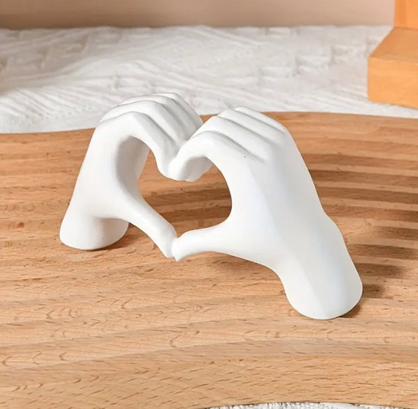 Maryam’s Essential Hand Heart Gesture Resin Love Statue