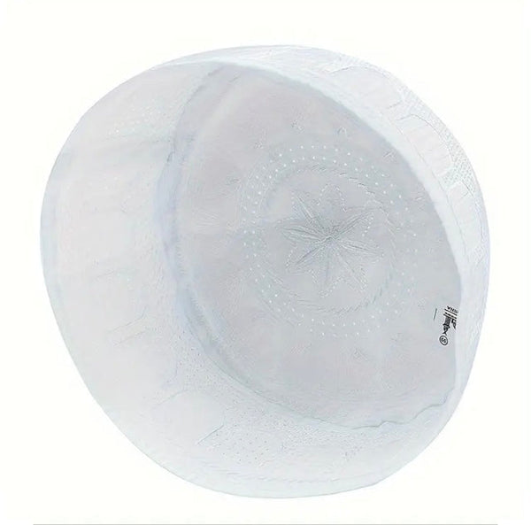 Maryam’s Essential Luxury Round Edge Embroidered Ethic Muslim Men’s Hats