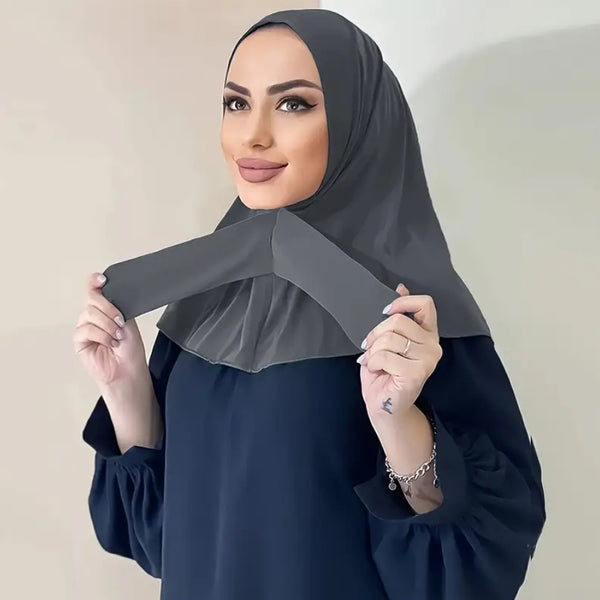Maryam’s Essential Instant Elastic Dual Back Snap Button Tie HeadScarf