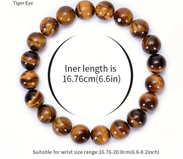 Maryam’s Essential Unisex Tiger Eye Vintage Natural Beaded Bracelet
