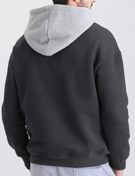 Maryam’s Essential Men Casual Contrast Colour Hoody Long Sleeves Pocket Pullover Sweatshirt