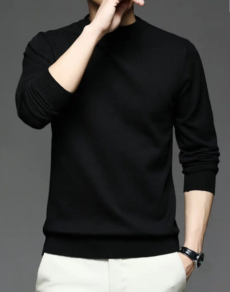 Maryam’s Essential Men Warm Knit Crew Neck Long Sleeves Sweater