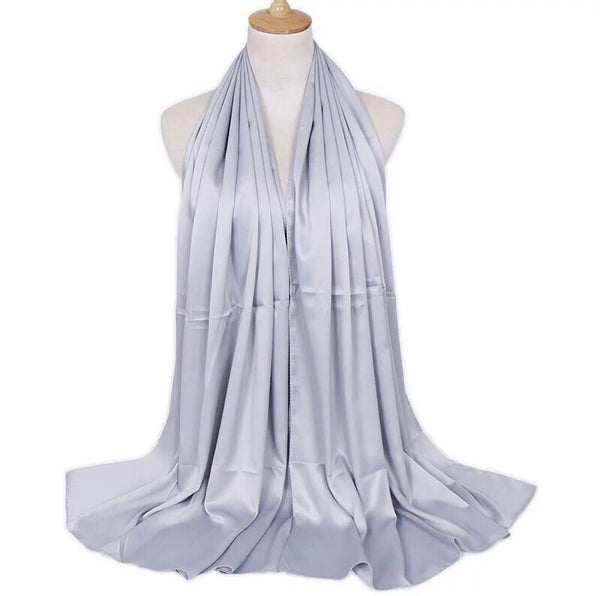 Maryam's Essential Stunning Plain Satin Shawl/Hijab