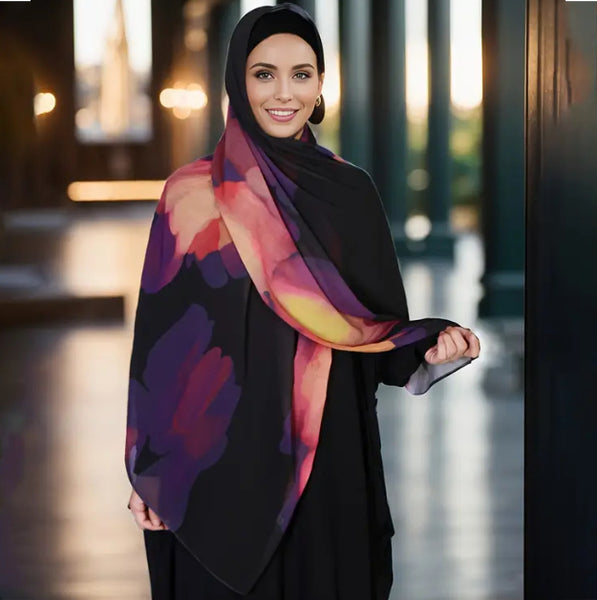 Maryam’s Essential Premium Printed Chiffon Hijab