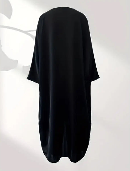 Maryam’s Essential Luxury Arab Muslim Three Pieces Abaya, Sleeveless Top, Crop Pants Set
