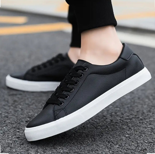 Maryam’s Essential Men Casual PU Leather Lace-up Sneakers Shoes