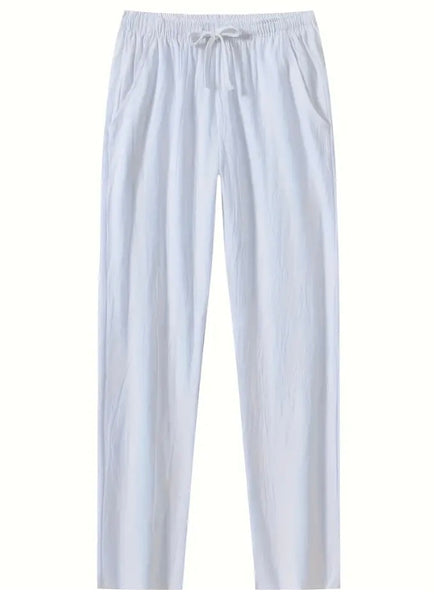 Maryam’s Essential Lightweight Breathable Drawstring Cotton Linen Loose Pant
