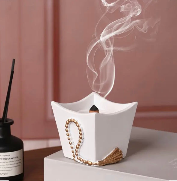 Maryam’s Essential Luxury Incense Burner with Tassels Sculpture Statue