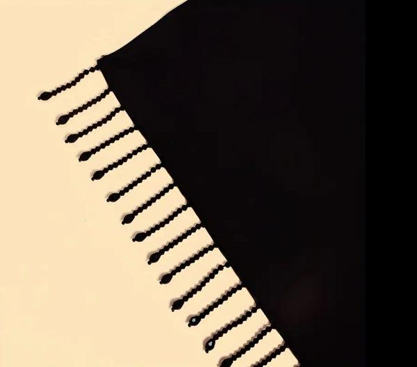 Maryam’s Essential Thin Breathable Fringe Chiffon Niqab Veil Headscarf