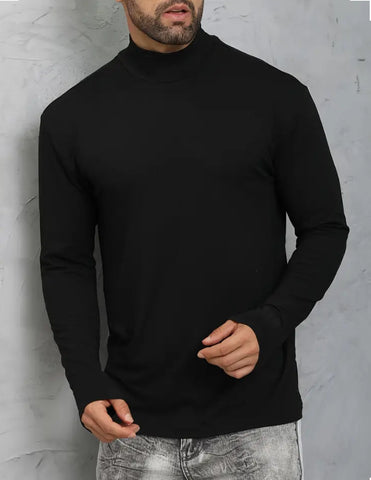 Maryam’s Essential Men Casual High Neck Long Sleeves T-Shirt