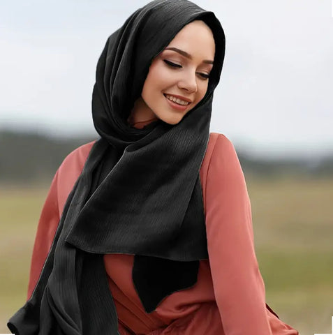 Maryam's Essential Premium Plain Satin Shawl/Hijab