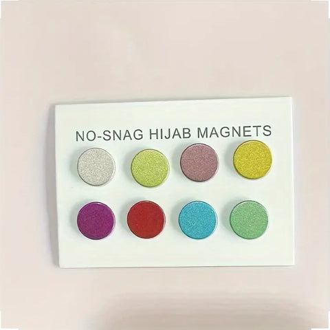 Maryam’s Essential 8pcs Flat Style Macaron Colours Electroplated Combination Hijab Magnets