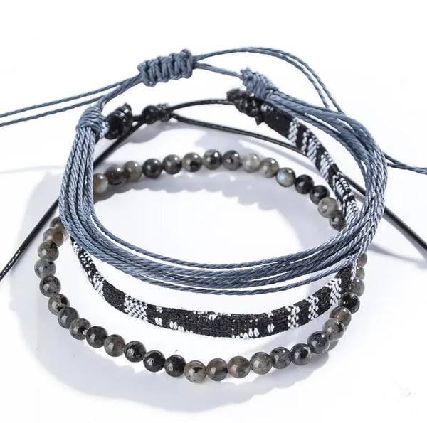 Maryam's Essential Charm Beads Woven Bracelet Set