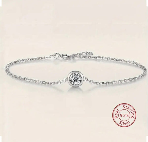 Maryam’s Essential Diamond Style 1 Carat Moissanite 925 Sterling Silver Bracelet with Certificate