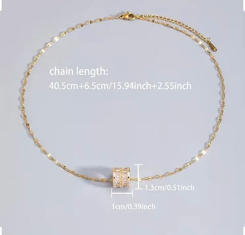 Maryam’s Essential Trendy Creative Cylindrical Shaped Pendant Necklace