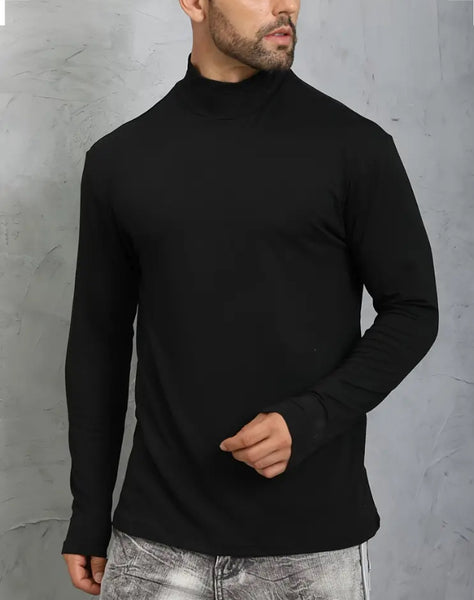 Maryam’s Essential Men Casual High Neck Long Sleeves T-Shirt