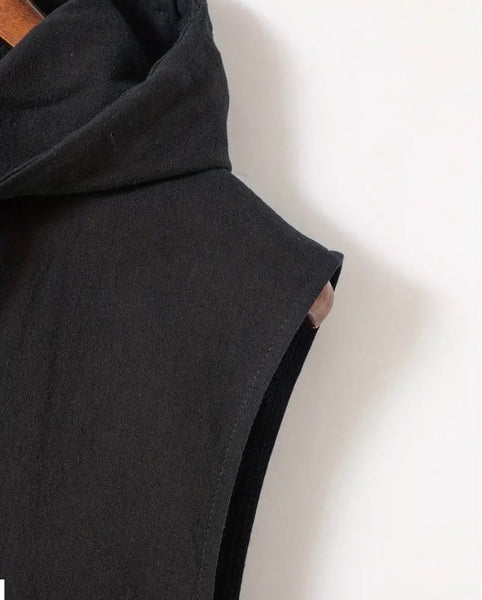 Maryam’s Essential Breathable Hood Drawstring Sleeveless Cotton Linen Top Tank