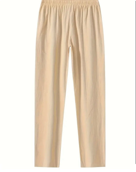Maryam’s Essential Lightweight Breathable Drawstring Cotton Linen Loose Pant