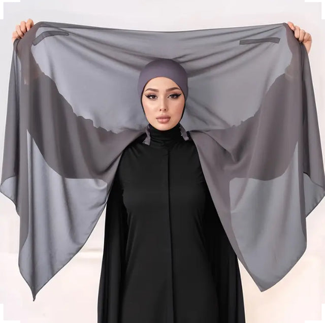 Maryam's Essential Instant Premium Chiffon Hijab with Cap