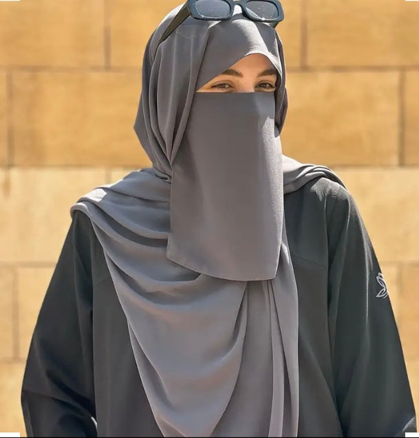 Maryam’s Essential Thin Breathable Chiffon Hijab & Niqab Veil Headscarf Set