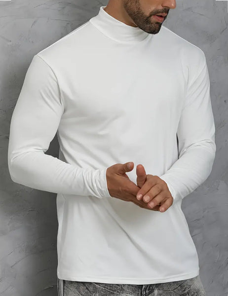 Maryam’s Essential Men Casual High Neck Long Sleeves T-Shirt