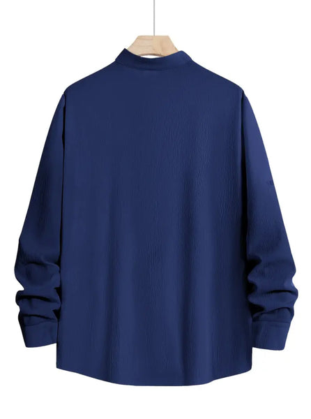 Maryam’s Essential Breathable Button Long Sleeves Cotton Linen Top Tank
