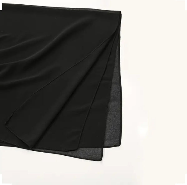 Maryam's Essential Plain Square Everyday Pure Solid Colour Chiffon Hijab