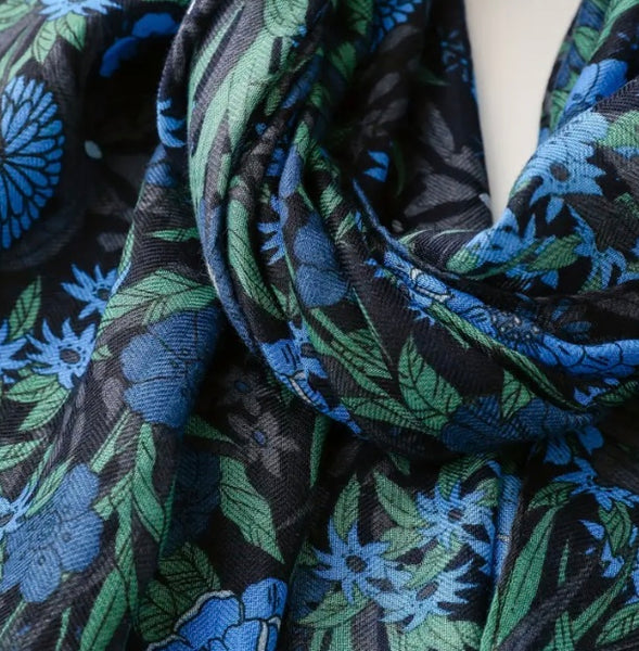 Maryam's Essential Luxury Flower Printed Cotton Tassels Hijab
