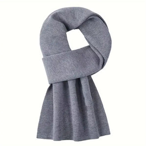 Maryam’s Essential Luxury Men Thick Pure Knit Wool Cashmere Scarf