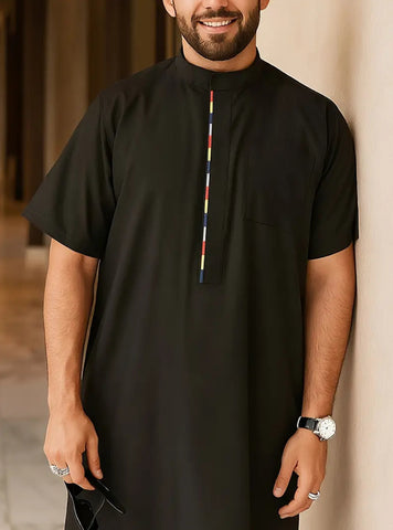 Maryam’s Essential Men Ethnic Colourful Vintage Geometric Pattern Kaftan