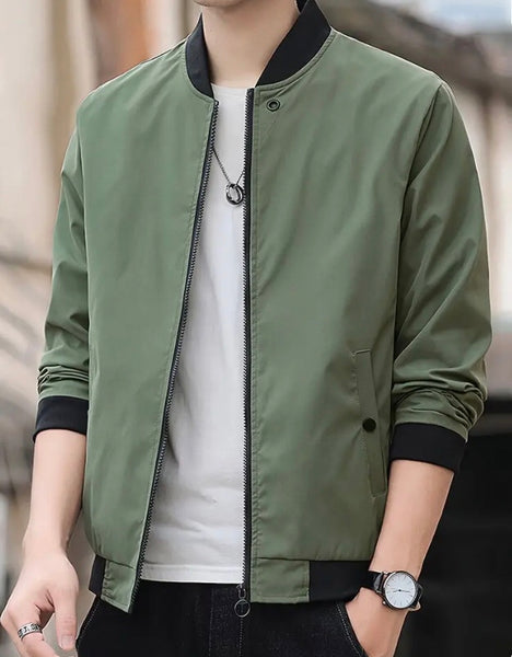 Maryam’s Essential Casual Stand Collar Pocket Lightweight Woven Acetate Outdoor Outerwear