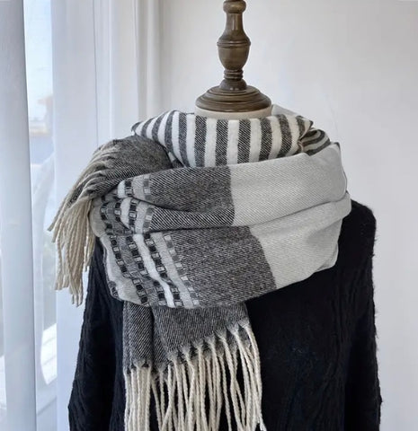 Maryam’s Essential Luxury Print Cashmere Shawl Wrap Scarf