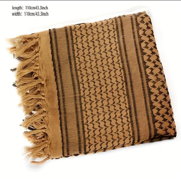 Maryam’s Essential Houndstooth Cotton Military Tactical Multifunctional Scarf