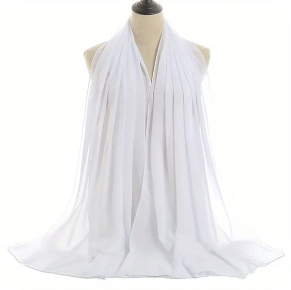 Maryam’s Essential Plain Chiffon Hijab & Diamanté Tie Back Cap Collection Set