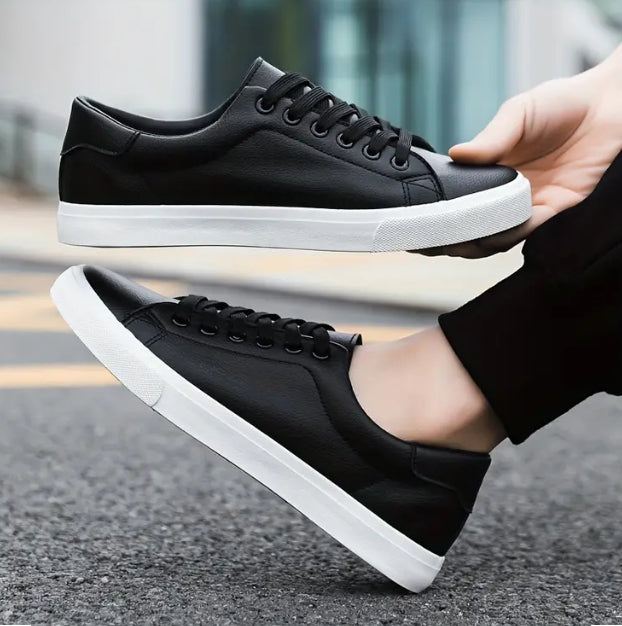 Maryam’s Essential Men Casual PU Leather Lace-up Sneakers Shoes