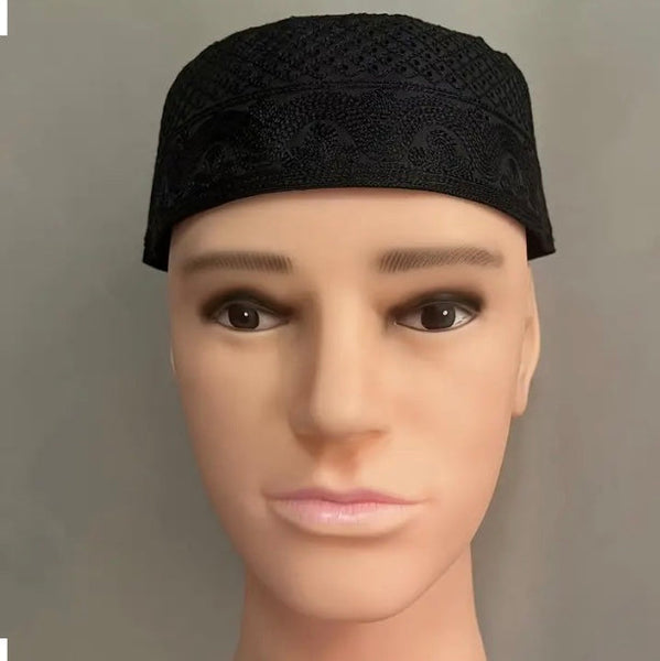Maryam’s Essential Luxury Round Edge Embroidered Ethic Muslim Men’s Hats