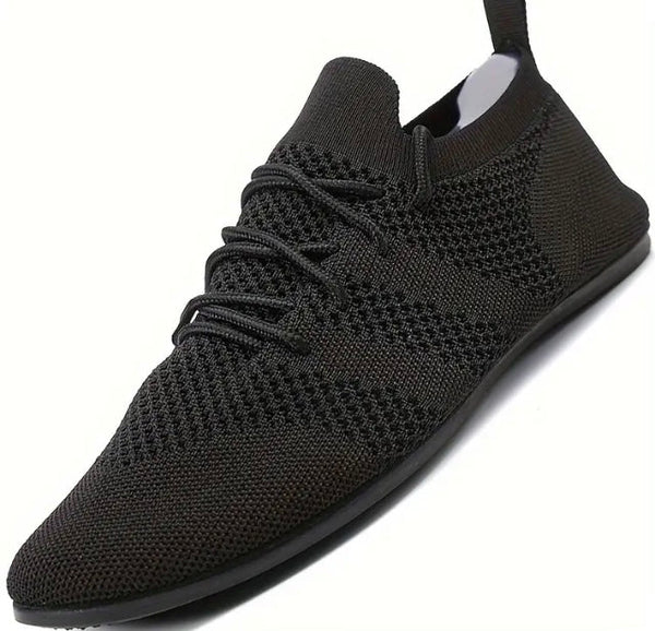 Maryam’s Essential Men’s Woven Knit Lace-Up Anti-Skid Rubber Sole Shoes