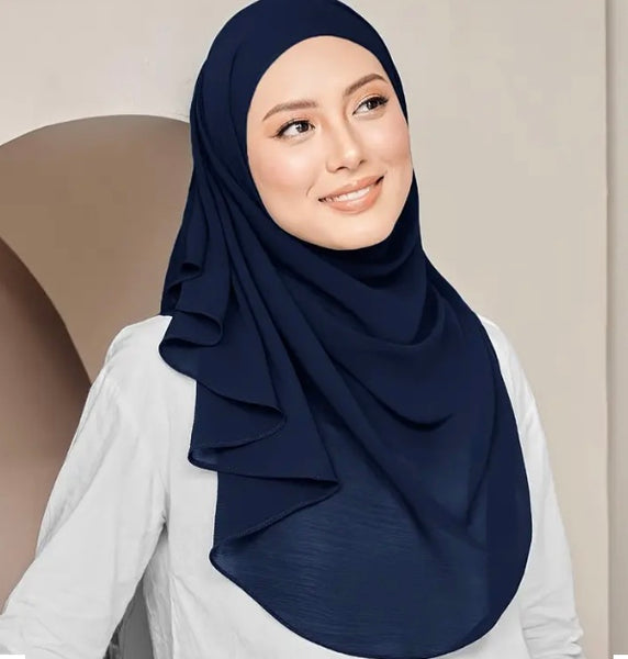 Maryam's Diamond Style Plain Premium Chiffon Scarf/Hijab