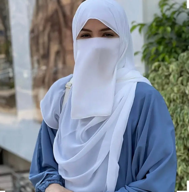 Maryam’s Essential Thin Breathable Chiffon Hijab & Niqab Veil Headscarf Set