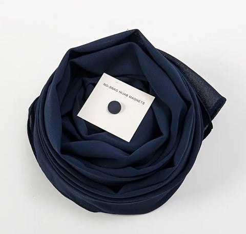 Maryam's Essential Plain Chiffon Hijab & Magnet Collection Set